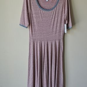 LuLaRoe Nicole Dress with Contrasting Trim